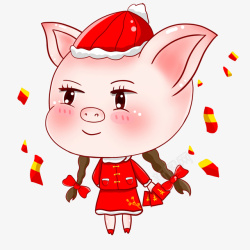 发财猪2019猪年美丽卡通猪发红包高清图片