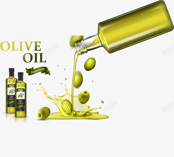 绿色简约橄榄油png免抠素材_新图网 https://ixintu.com 免抠PNG 创意 广告 橄榄 橄榄油 简约 绿色 装饰图案