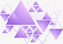 小三角形紫色三角形海报矢量图高清图片