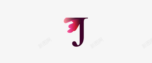 玫瑰主题字母J图标png_新图网 https://ixintu.com 主题 图片 字母 玫瑰