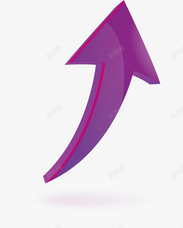 紫色向上的箭头标签元素png免抠素材_新图网 https://ixintu.com 手绘 标签 箭头矢量 紫色