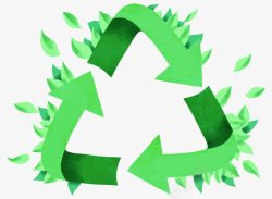 插图环保卡通绿色循环标志图高清图片