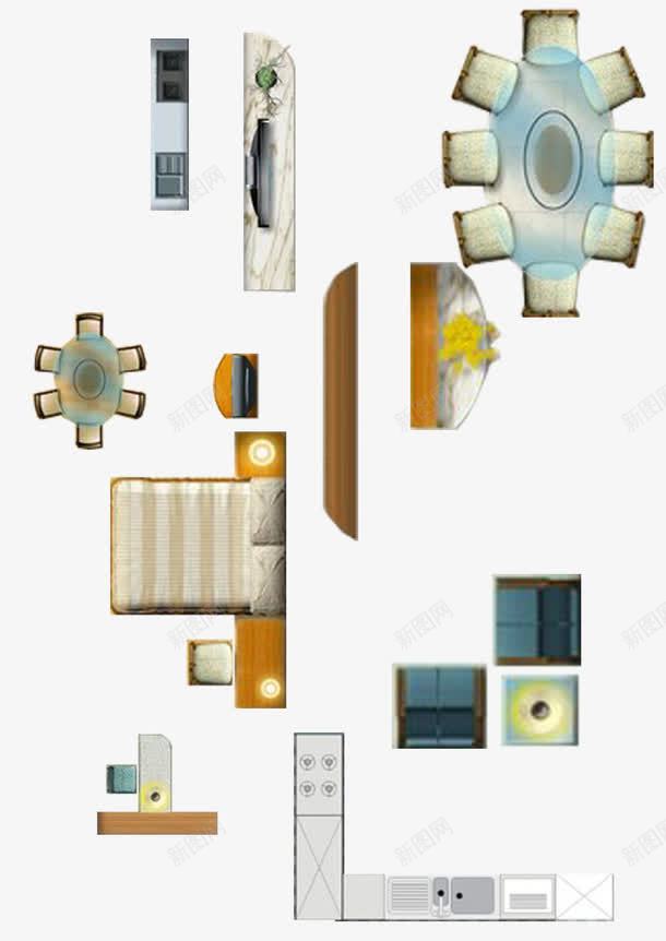 简约家居png免抠素材_新图网 https://ixintu.com 家具平面图 房屋平面图 简约 装修 设计感