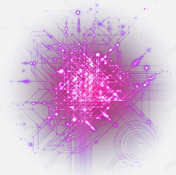 紫色线路板光效png免抠素材_新图网 https://ixintu.com EPS 光效 合成元素 效果 效果素材 点光 紫色 线光 线条 线路板