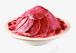 一盘碎牛肉实物一盘牛肉火锅配菜肥牛高清图片