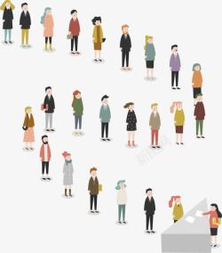 人物人群人排队中国人口日排队的人高清图片