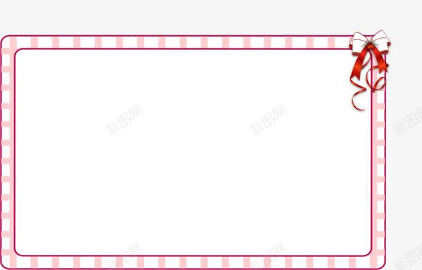 蝴蝶结边框png免抠素材_新图网 https://ixintu.com AI 卡通 手绘 粉红 粉色 线条 蝴蝶结 边框
