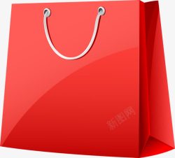 漂亮的购物袋红色购物袋高清图片