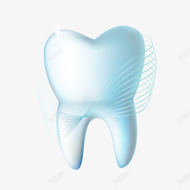 牙齿元素png免抠素材_新图网 https://ixintu.com 医疗素材 口腔元素 牙科 立体牙齿 蓝色牙齿