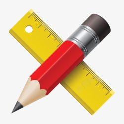 测一测铅笔与尺子高清图片