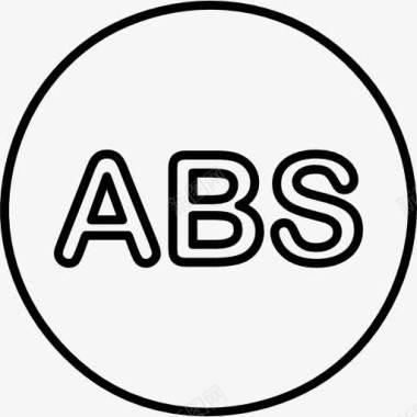 ABS的圆轮廓图标图标