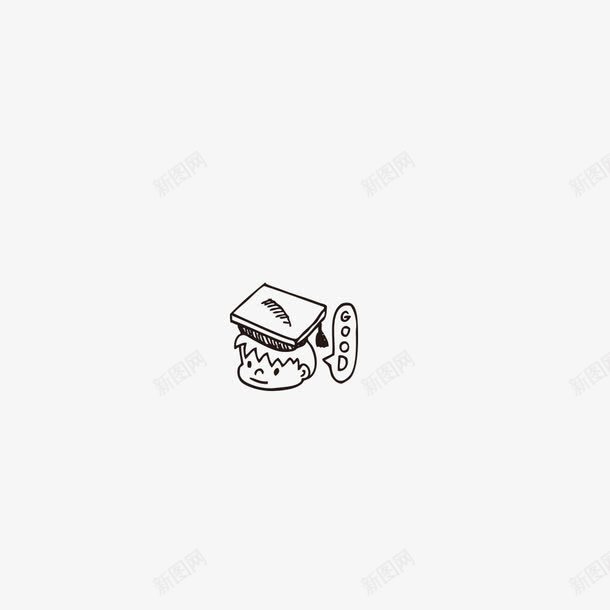 毕业png免抠素材_新图网 https://ixintu.com 学生课本简笔画