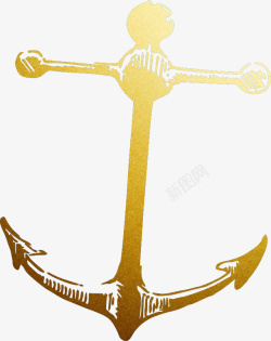 金色船锚加勒比海盗素材