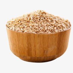 健康粮食木碗燕麦高清图片