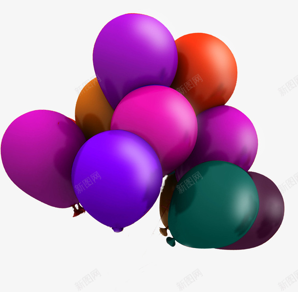 双十一彩色气球png免抠素材_新图网 https://ixintu.com 双十一 双十二 彩色 气球 节日