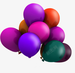 双十一彩色气球素材
