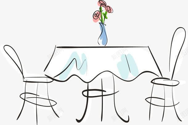 手绘桌子椅子家居png免抠素材_新图网 https://ixintu.com 坐位 坐席 家居 座位 手绘 桌子 椅子