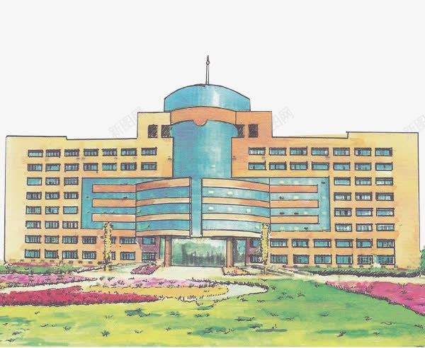 卡通手绘大学教学楼png免抠素材_新图网 https://ixintu.com 卡通手绘大学教学楼 建筑大楼 房子