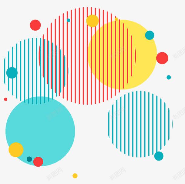彩色圆圈装饰图案png免抠素材_新图网 https://ixintu.com 圆点 彩色圆圈 条纹云 线条 装饰图案
