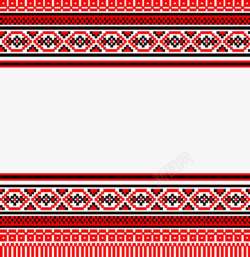 红色藏式装饰边框素材