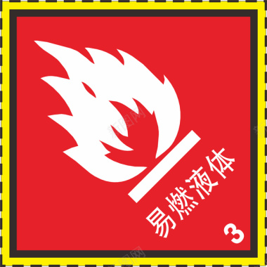 易燃液体火警防范标志图标图标