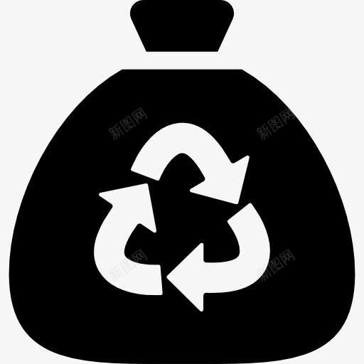 擦拭垃圾袋回收标志箭头三角图标png_新图网 https://ixintu.com 卡通垃圾袋 回收 垃圾 工具和用具 工具袋 擦拭