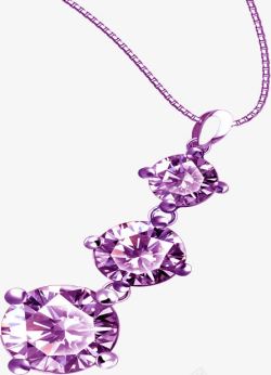 手绘紫色钻石名片素材