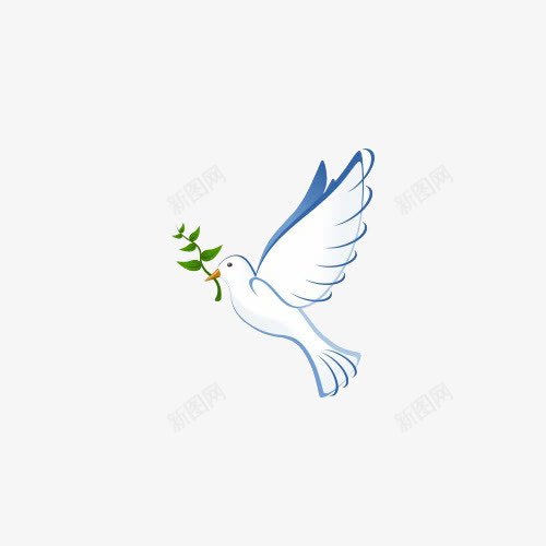 飞翔的和平鸽png免抠素材_新图网 https://ixintu.com 和平使者 手绘 橄榄枝 鸟 鸽子