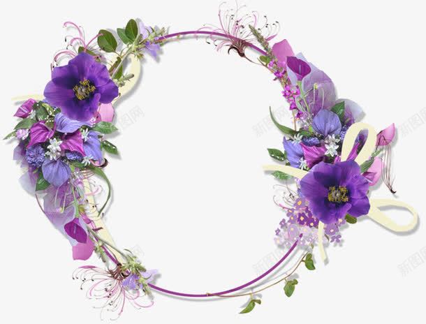 植物花卉png免抠素材_新图网 https://ixintu.com 植物花卉 花圈 花篮 装饰紫色