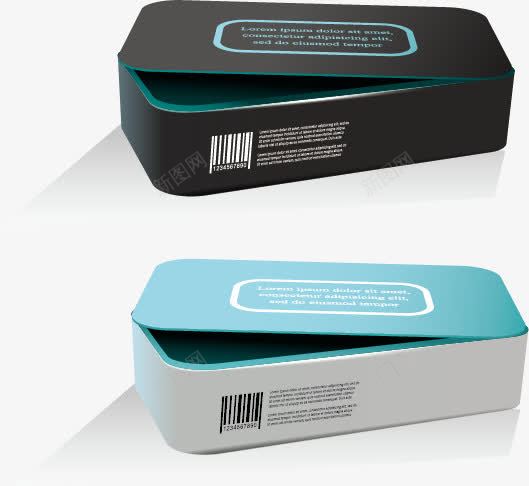 包装盒矢量图eps_新图网 https://ixintu.com 产品包装 包装平面图 包装效果图 包装盒 包装设计 商品包装 盒子 纸盒设计 矢量图