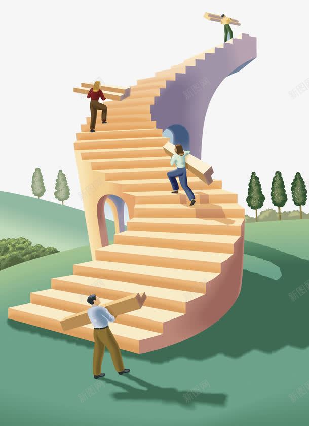 建筑物木材搭建png免抠素材_新图网 https://ixintu.com 搬东西 搭建 木材 楼梯