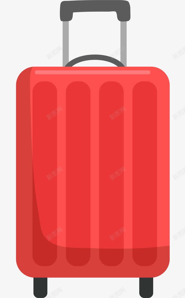 红色拉杆箱png免抠素材_新图网 https://ixintu.com 出差 卡通拉杆箱 卡通行李箱 手绘拉杆箱 旅行箱 登机箱 红色