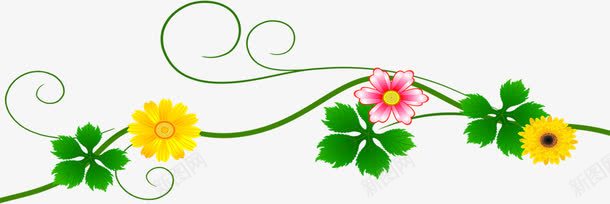 彩色自然花朵卡通装饰png免抠素材_新图网 https://ixintu.com 卡通 彩色 自然 花朵 装饰