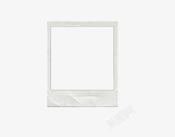 白色椭圆相框简单纯白拍立得相纸高清图片