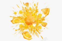 果粒橙喷溅水果汁高清图片