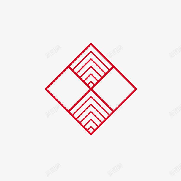 红色卡通几何图形创意菱形png免抠素材_新图网 https://ixintu.com 几何图形 创意 卡通 红色 菱形