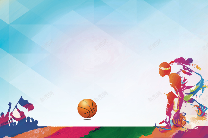 青春运动海报背景psd设计背景_新图网 https://ixintu.com 体育 剪影人物 友谊健康图片下载 友谊赛 彩色 打篮球 篮球 青春运动