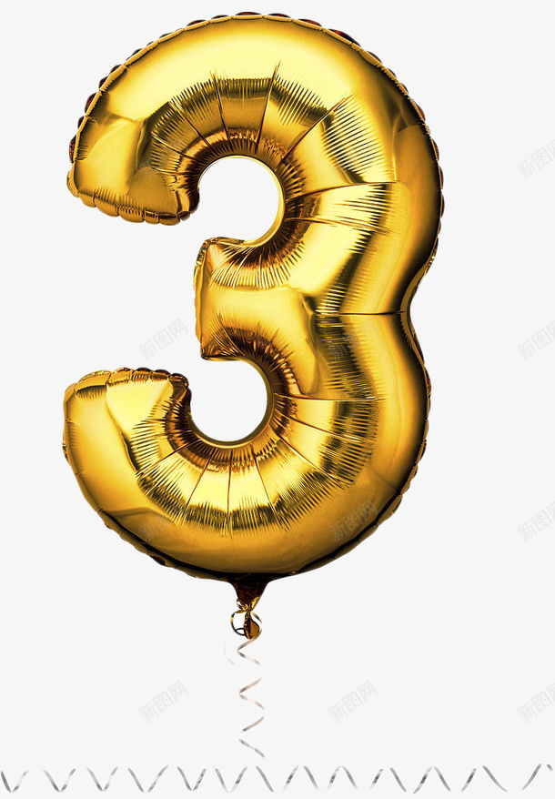 数字三热烈氛围金气球png免抠素材_新图网 https://ixintu.com 充气 喜庆 喜气洋洋 数字三 欢乐 氛围 热烈 膨胀 金气球