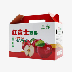 苹果包装盒精品红富士水果纸箱高清图片