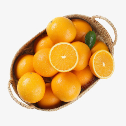 一篮子橙子素材