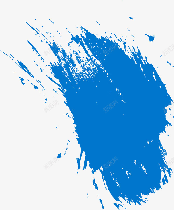 手绘蓝色涂抹png免抠素材_新图网 https://ixintu.com 创意 圆点 手绘 抽象 水彩 涂抹 涂鸦 蓝色