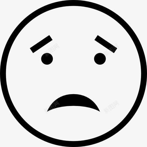 担忧的脸图标png_新图网 https://ixintu.com 山楂Emoji中风 情感 情绪 担心 接口 脸 表情