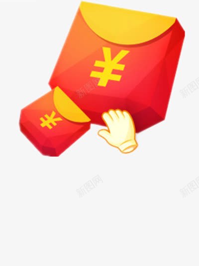 手拿红包图标png_新图网 https://ixintu.com 促销 图标 按键 红包