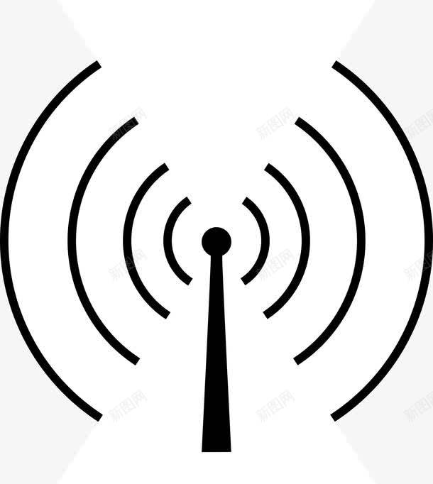 无线信号标志png免抠素材_新图网 https://ixintu.com 天线桅杆 无线电系统 波 电台 辐射