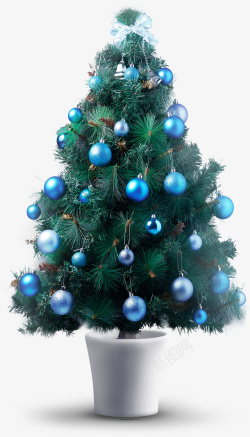 蓝色圣诞树背景图片圣诞节圣诞树蓝色高清图片