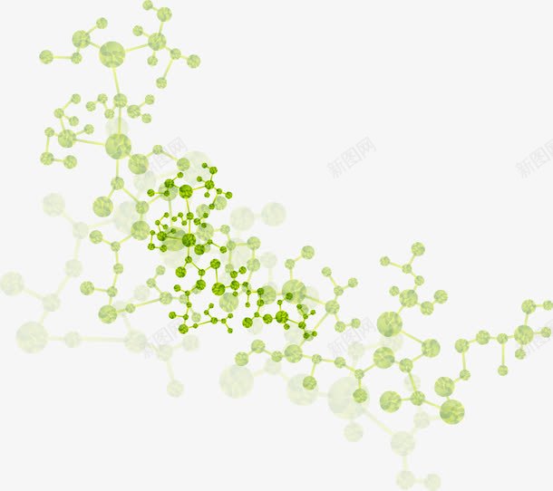 DHA分子矢量图eps免抠素材_新图网 https://ixintu.com DHA分子 分子结构 绿色分子结构 矢量图