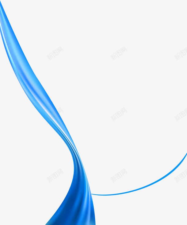 蓝色丝带展板装饰png免抠素材_新图网 https://ixintu.com 丝带 展板 蓝色 装饰