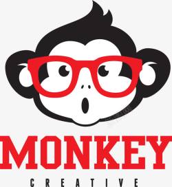 戴眼镜的猴子博士可爱的小猴子高清图片