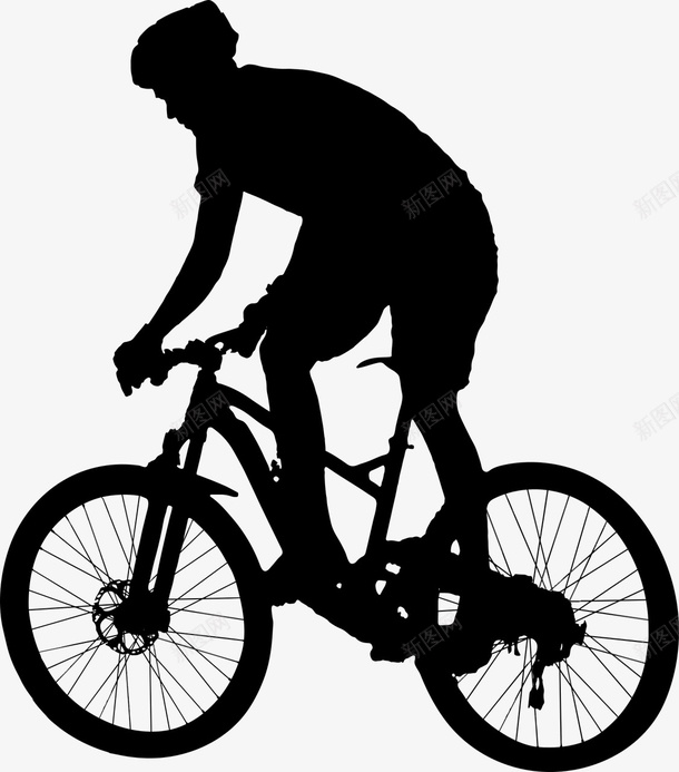 骑山地车图标png_新图网 https://ixintu.com 人物 剪影 单车剪影 头盔 山地车 比赛 车轮 骑自行车