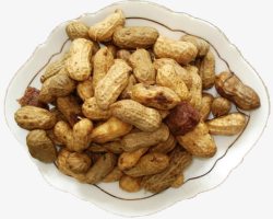 作物带根部一盘花生高清图片